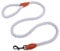 AllPetSolutions Rope Dog Lead - Heavy Duty Walking, Running, Outdoor Training Lead for Dogs - Anti-Tangle Leash with 360 Hook, Strong Clip, Easy Grip Loop Handle - Light Grey, Braided Nylon, 120cm