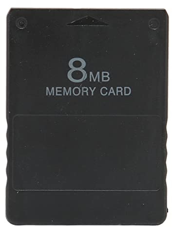 Game Memory Card, 8MB PS2 High Speed Game Memory Card Plug and Play FMCB1.966 External Memory Card for PS2(black)