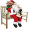Christmas Paradise Sitzender Weihnachtsmann 45cm Deko-Figur Kantenhocker Santa Nikolaus (Modell Carl)