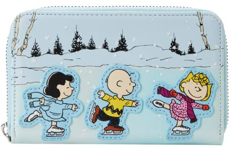 Loungefly Peanuts Charlie Brown Geldbörse mit Reißverschluss, Braun