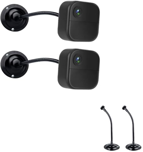 Mippko 2 Pack Camera Flexible Wall Mount Holder for Blink Outdoor 4 (4th Gen)/(3rd Gen) XT3,Blink XT&XT2/Blink Mini/All New Blink Outdoor,Adjustment Flexible 8 inch Long Gooseneck Arm with Metal Base