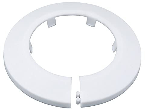 Indprod Passend für 4 cm Außendurchmesser Flansch Wasserrohrabdeckung Dekoration Weiß Rohrabdeckung Heizkörper PP Kunststoff 40 mm Rosette Kragen für Wand Rohr Rohr Dekoration 1 Stück