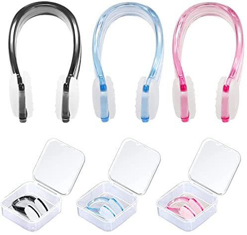 XPEX 3 Pezzi Tappanaso per Piscina Tappanaso nuoto sincronizzato Tappi per Naso da Nuoto in Silicone Clip per Naso da Nuoto Tappi Tappa Naso Nuoto Clip per Bambini Adulti Principianti (3 Colori) (1)