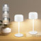 Klighten 2 Stück Led Dimmbare Kleine Tischlampe Kabellos 3000K-6000K, Tischleuchte Innen Außen Innen, IP54 Höhe 21cm Aufladbare Touch Switch USB-C, Warmweiß/Natürliches Licht/Kühles Licht, Weiß