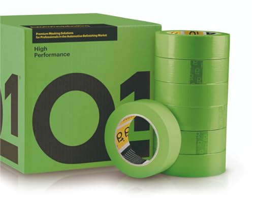 Graff-City Q1 Painters Green Masking Tape (48mm x 50m) 20 Roll Box - Painting & Decorating Spray High Performance Paint Masking 110°C Temperature Resistance