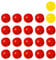 Luckious Plastic Game Balls - 21 Pcs Set, 19 Red & 2 Yellow Balls for Hungry Hippos