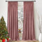 PONY DANCE Velvet Curtains for Living Room Verdunkelungsvorhänge Kräuselband 2er Set Samtvorhänge Altrosa Thermogardinen Kälteschutz Wohnzimmer Gardinen Samt, H 260 x B 132 cm (Gewicht: 300g/m²)