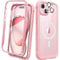 Diaclara Magnetic Designed for iPhone 15 Case, Compatible with MagSafe Built-in Touch Sensitive Anti-Scratch Screen Protector, with Camera Lens Protector for iPhone 15 6.1 - Coral Pink