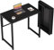 GreenForest Kleiner Schreibtisch Klappbar 80 x 48 cm, Keine Montage Erforderlich Schreibtisch Klappschreibtisch, Home Office Klappbarer Schreibtisch, Schwarz