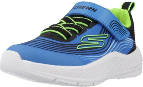 Skechers Boys' Microspec Advance Trainer, Blue, 8 UK Toddler