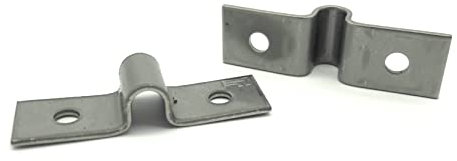 Halterung für 8mm Stab Doppelstammattenzaun Pfosten Befestigung Spanndraht Maschendraht Zaun 25 Stück (Nummer 3 mit 5mm Loch)