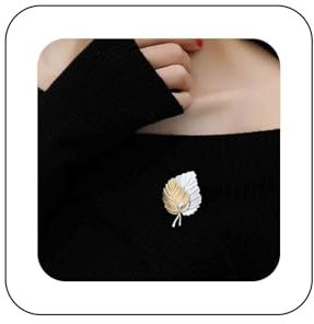 Dervivea Broche Feuille De Perle Broche Feuille De Métal Broche Feuille D'or Broche De Revers Broche Petites Feuilles Broche Feuille Minimaliste Broche Feuille Décorative Pour Femmes Et Filles