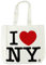 Artisan Owl Offiziell lizenzierte wiederverwendbare Einkaufstasche I Heart New York, Leinen, Weiß, Weiss/opulenter Garten, Einheitsgröße