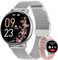NAIXUES Montre Connectée Femme avec Appel Bluetooth, 1.39 HD Smartwatch Santé Au Féminin, 120+ Modes Sportifs, Sommeil, Fréquence Cardiaque, SpO2, Calories IP68 Podometre Android iOS Argent