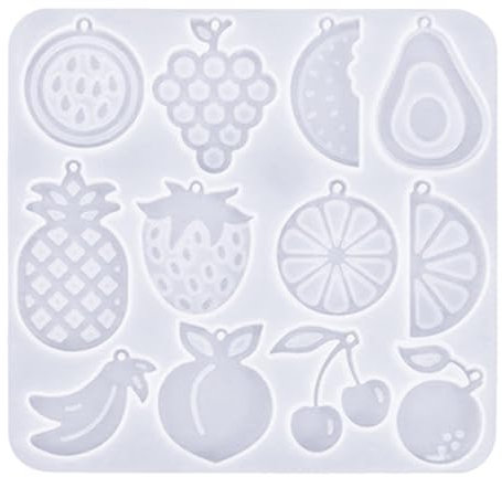 Moules en silicone pour boucles d'oreilles en forme de fruits, pendentifs en résine, moules pour fabrication de bijoux végétaux, moules pour travaux manuels, moules en résine époxy, moules pour résine