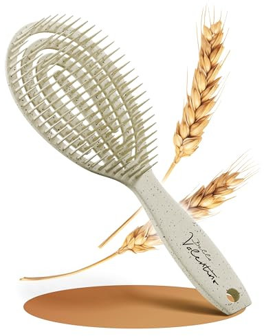 BellaValentino Haarbürste ohne Ziepen – Entwirrbürste für Damen, Herren & Kinder – Detangler Bürste – Perfekt für Locken, lange, kurze & nasse Haare – Nachhaltige Haarpflege – hitzebeständig