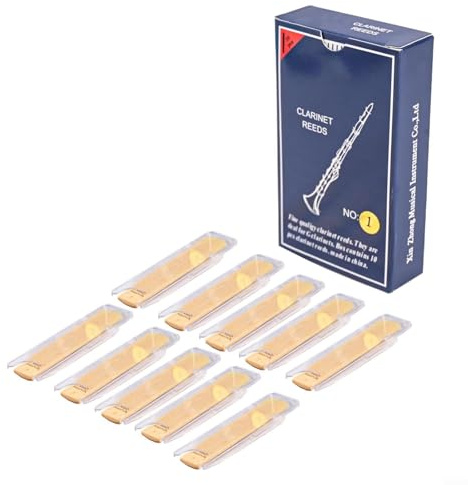 Rico Blätter für Bb-Klarinette, dünn und ungefeilt, Stärke 1, 1,5, 2, 2,3, 3,5, perfekt für Ihr Instrument (1,0)
