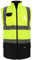 Hi Vis Bodywarmer Fleece Lined Reversible Gilet Jacket - High Visibility Workwear Security Safety Wear WaterProof Warm Sleeveless Waistcoat Body Warmer Vest Top (Yellow-Navy, L)