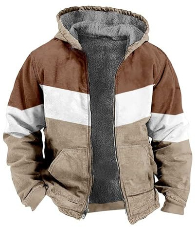 VaiKanhai Men's hoodie with hood and double chest pockets and figure-enhancing fleece, lemon tree, M