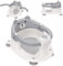 Badewannensitz Baby ab 6-24 monate Badesitz Baby mit 4 Starken Saugnäpfen Ergonomisch Rückenlehne und 360° Rundumschutz Rutschfeste Sicherer Duschsitz Geschenke für Kleinkinder und Neugeborene Grau
