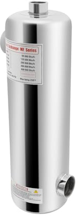 panfudongk Schwimmbecken Wärmetauscher Wärmetauscher Schwimmbad Edelstahl für Warmwasser Kühlwasser Heizkreislauf geeignet für Pools Spas schnelles Heizen (485 x 134 mm (L x Φ) 60kw)