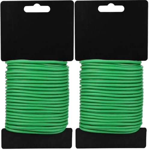 2pcs Gartendraht, 3.5mm X 20 m Pflanzendraht Weich, Bindedraht Ummantelt, Pflanzendraht Zum Anbinden Von Kletterrosen Geeignet, PflanzenstüTze Im Garten,DIY-Bastelprojekte ,Sträucher und Blumen