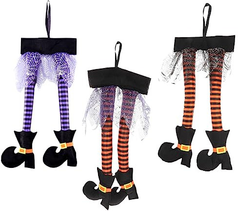 TOYANDONA 3St Hexen Bein Ornamente hängende Hexenbeine Halloween-Hexenbeinverzierung Zubehör Halloween Dekoration Halloween-Dekoration kleiderständer Halloween- Halloween-Verzierung