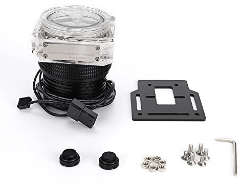 Sustvita Pompe de refroidissement à eau D5, pompe de contrôle intelligente de la vitesse pour cylindre de pompe de 60 mm, pompe à eau CPU 18 W 1100 L/H, PU GTD5