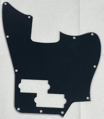 Für Squier Jaguar Bass Style Gitarre Pickguard (3-lagig, schwarz)