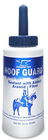 Hoof Guard Sealant for Horses 16oz – Fiber-Fortified Hoof Sealant with Aramid for Stronger Hooves – Professional Hoof Hardener That Fills Cracks, Locks In Moisture & Shields Against Thrush & UV Damage