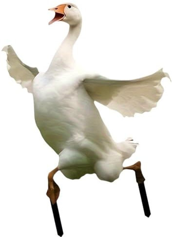 Kelisdi Funktionelle Gänseform, Gartenstecker Gänse, Figuren, Acryl, Gartenstecker für Festival-Dekoration im Freien