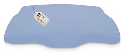DUKAL | Bezug für Derila (Queensize) Memory Foam Kopfkissen | 30 x 50 cm | aus hochwertigem DOPPEL-Jersey | 100% Baumwolle | Farbe: blau