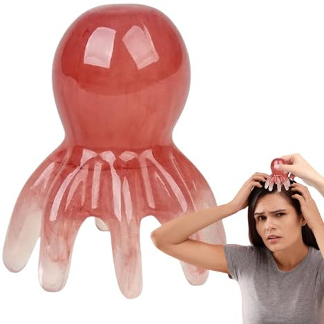 Generisches Kopfmassagegerät: Elektrisches Kopfmassagegerät mit Infrarotwärme, Tiefenentspannungs-Kopfmassagegerät | Vier-Finger-Simulationstechnologie