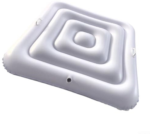 TONIXY Housse de baignoire gonflable à économie d'énergie pour jacuzzi carré, 135 cm de diamètre, valve anti-fuite, isolation thermique en PVC (blanc A)
