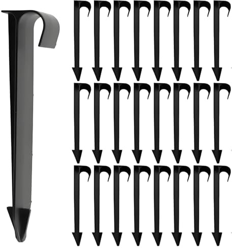Tropfschlauch Erdanker, 24 Stück Gartenschlauch Anker Boden Erdspiess Befestigungsanker, 16mm Stücke Micro Drip Rohrhalter für Gemüsegärten, mit Tropfschlauch-Haltern Erdspießen