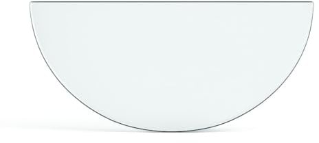 Feuercampus Funkenschutzplatte Glas Halbkreis 45x70x0,6 cm ESG Kamin Bodenplatte hitzebeständig Schutzplatte Feuerstelle Ofenunterlage Sicherheitsglas Funkenschutz Kamin Glasplatte