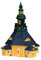Kirche in Seiffen Erzgebirge aus Porzellan – Windlicht Lichthaus Miniatur-Modell B17 x H26 x T17 cm -detailgetreues Dekohaus Weihnachtsdorf Miniaturwelt Winterdeko Sammlerobjekt Weihnachtsdekoration