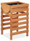 Relaxdays Hochbeet Holz, Balkon, Terrasse & Garten, inkl. Folie, Kräuterhochbeet auf Stelzen, 60x38x36,5 cm, Hellbraun