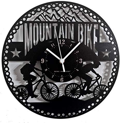 Instant Karma Clocks | Wanduhr Mountainbike Design | Wanddeko für Fahrradfans & Outdoor-Liebhaber | Geschenkidee für Biker