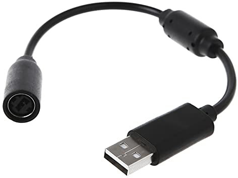 1 Pcs USB Breakaway PC Extension Cable Cord Converter Adapter for Xbox 360 Wired Controller Gamepad Black