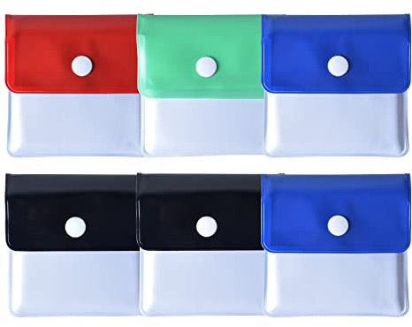 Pinsheng 6-TLG Taschenaschenbecher Aschentasche PVC hitzebeständig feuerfest Tragbar Mini Aschenbecher für den Außenbereich Raucher, 3 Farbens