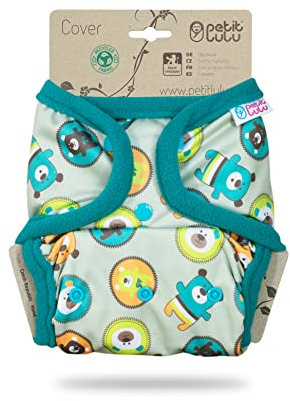 Petit Lulu Größe 2 PUL Überhose (5-16 kg) | Druckknöpfe | One Size Windelüberhose | Baby Windelhose | Waschbar & Wasserdicht | Stoffwindeln | Hergestellt in EU (Flying Bears)