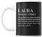 Planetee Tasse Vorname Laura Synonym Göttin | Lustige Fun Tasse, Geschenkidee fürs Büro, Geburtstag, Jubiläum, Kaffeetasse, Bürotasse, Keramik, Rund, 325 Milliliter