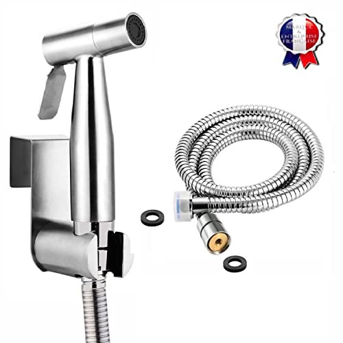 BbfStyle - Marque Française - Kit Douchette WC Sans Vanne 3 voies - (Sus 304 Simple Jet Sans Vanne 3 Voies)