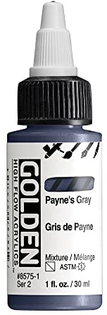 Golden : High Flow : Acrylic Paint : 30ml (1oz): Payne's Gray : S2