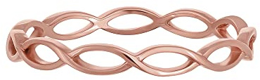 cai Damen Ring 925/- Sterling Silber Glänzend ohne Stein rot 274270228-2