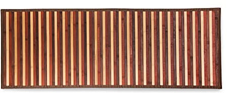CosìCasa Tapis Cuisine Bambou 50x180 cm - Antidérapant et Résistant à l'Eau - Tapis de Bain en Bois Naturel Durable - Effet Multicolore Facile à Nettoyer - Marron