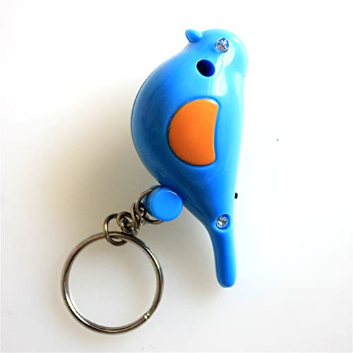 EsportsMJJ LED Whistle Sound Sensing Key Finder Flashing Beeping Control Alarm Anti-Lost Key Locator Tracker with Key Ring Smart Activity Tracking - Blue