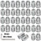 CRLYLC 50 tuercas roscadas M8 x 20 mm, inserto roscado de madera, manguitos roscados, casquillo de rosca de aleación de zinc, tuerca de impacto hexagonal, rosca para muebles de madera