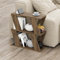 Hocuspicus Narrow Side Table with 2 Storage Shelf | 2 Tier Side Table | Slim End Table | Modern Design Sofa Table | Living Room, Office | Many Colour Options | 60x22x57cm (Dark Oak Effect)